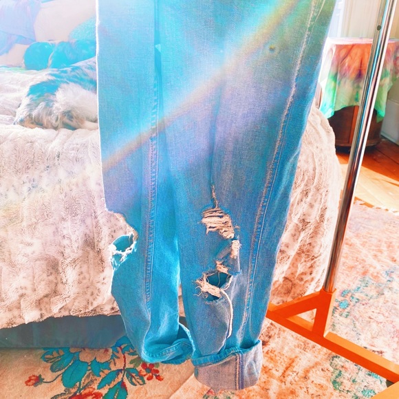 Hollister Artist Distressed Denim Overalls (Full) - Picture 6 of 12